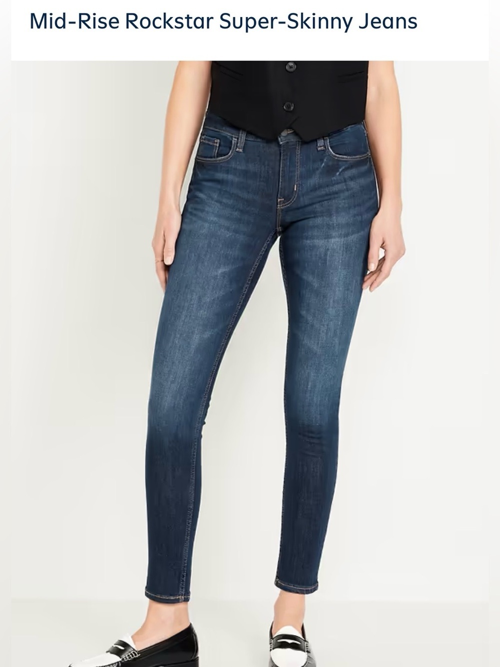 Old Navy Mid-Rise Rockstar Super Skinny Jeans | Excellent Unused Condition | 8